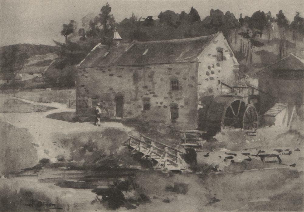 STRATHDON. Mill. Scotland. By Anna Dixon 1952 old vintage print picture